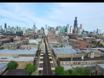 Skyline von Chicago.