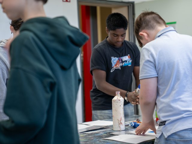 Boys' Day 2026 an der Pädagogischen Hochschule Karlsruhe: Im Workshop Kunst. Foto: PHKA/Hahl