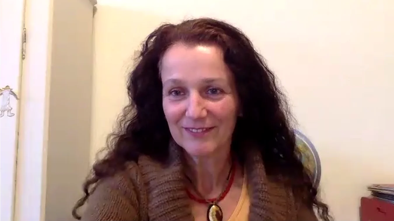 Anja Tuckermann bei ihrer Online-Poetik-Vorlesung am 9. Dezember 2020. Screenshot: PHKA