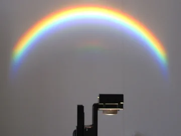 Projektion eines Regenbogens ohne Regen