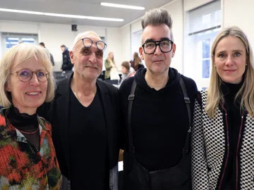 10. Poetik-Dozentur: Beate Laudenberg, José F.A. Oliver, Michael Stavarič und Ina Brendel-Kepser (v.l.). Foto: PHKA