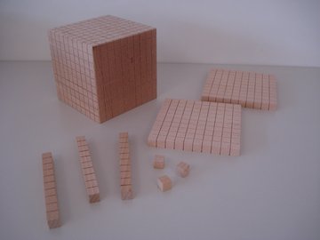 Mehrsystemblöcke aus Holz.