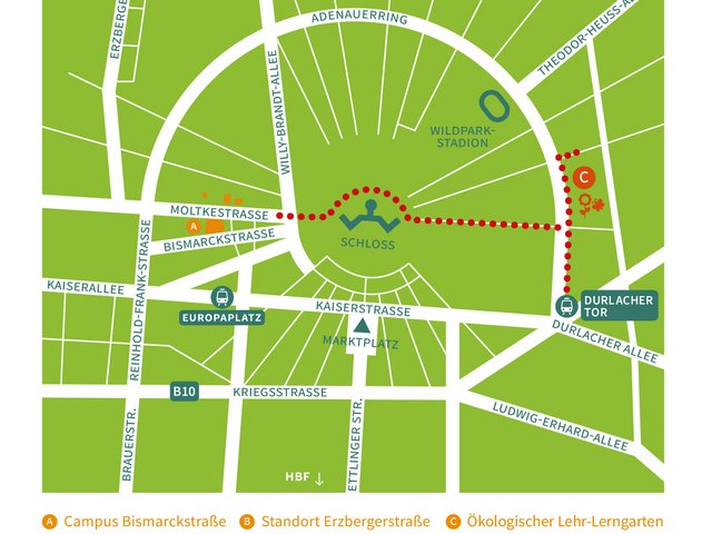 Karte über die Lage des ÖLLG, Erläuterung im Text darüber