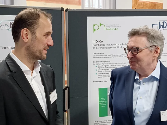 InDiKo-Leiter Prof. Dr. Klaus Peter Rippe (r.) und InDiKO-Projektkoordinator Jun.-Prof. Dr. Bernhard Standl. Foto: PHKA