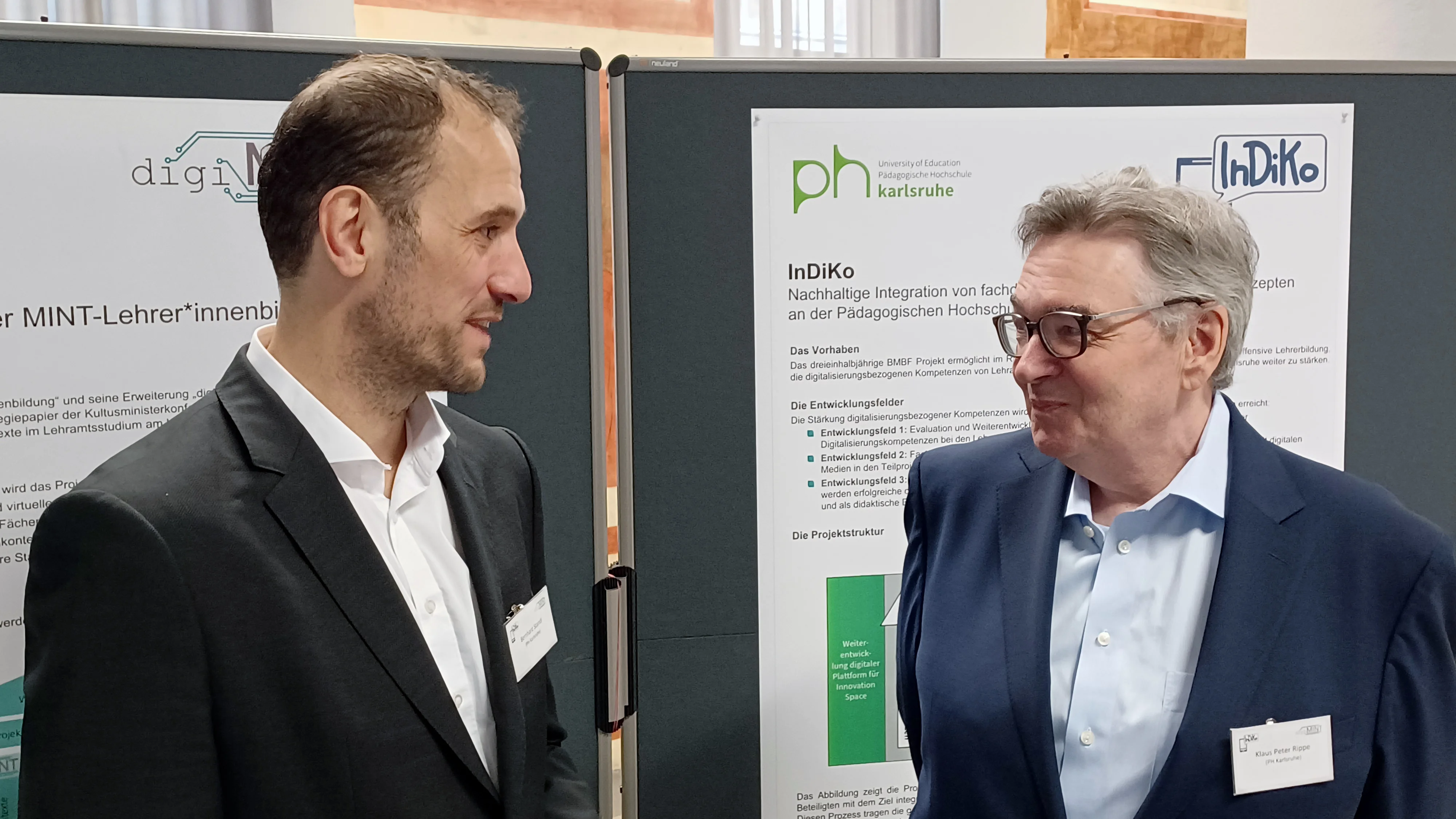 InDiKo-Leiter Prof. Dr. Klaus Peter Rippe (r.) und InDiKO-Projektkoordinator Jun.-Prof. Dr. Bernhard Standl. Foto: PHKA