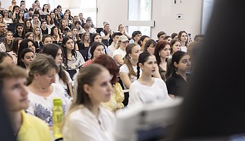 Vorlesung Campustag 2024 Studierende in einem Hörsaal
