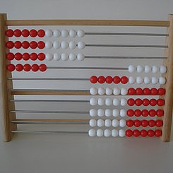 Abbildung Rechenrahmen, Zahl 35 eingestellt