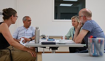 LemaS-Netzwerktreffen Brandenburg mit Prof. Dr. Gabriele Weigand (2.v.r.). Foto: Forschungsverbund LemaS